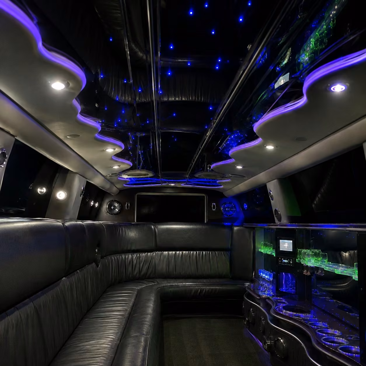 escalade limo inside